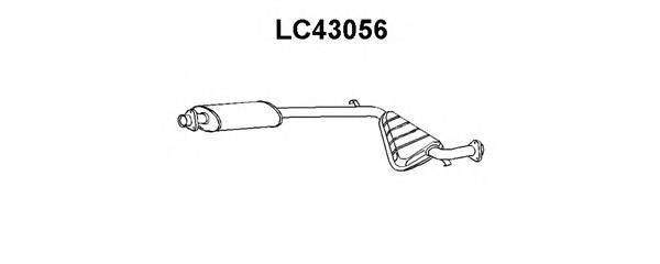 Средний глушитель выхлопных газов VENEPORTE LC43056