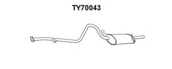 Глушитель выхлопных газов конечный VENEPORTE TY70043