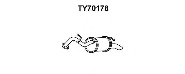 Глушитель выхлопных газов конечный VENEPORTE TY70178