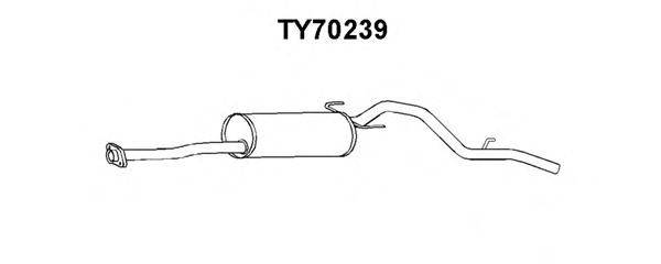 Глушитель выхлопных газов конечный VENEPORTE TY70239