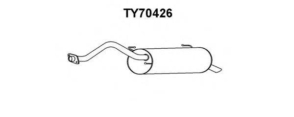 Глушитель выхлопных газов конечный VENEPORTE TY70426