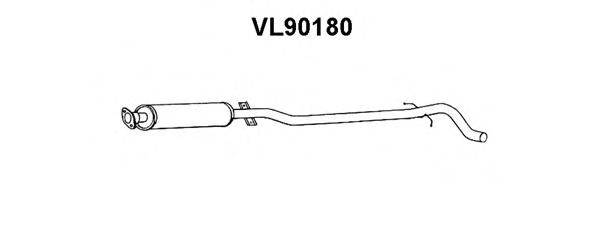 Средний глушитель выхлопных газов VENEPORTE VL90180