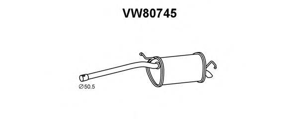 Глушитель выхлопных газов конечный VENEPORTE VW80745