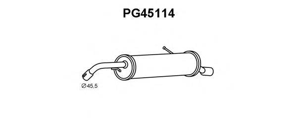 Глушитель выхлопных газов конечный VENEPORTE PG45114