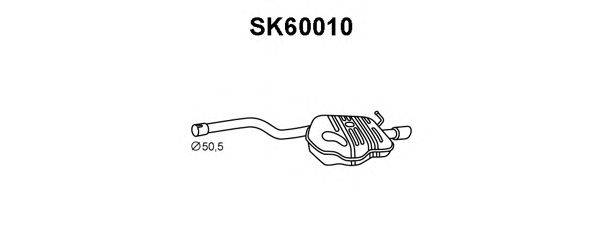 Глушитель выхлопных газов конечный VENEPORTE SK60010