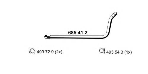 Труба выхлопного газа ERNST 685412