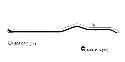 Труба выхлопного газа ERNST 330558