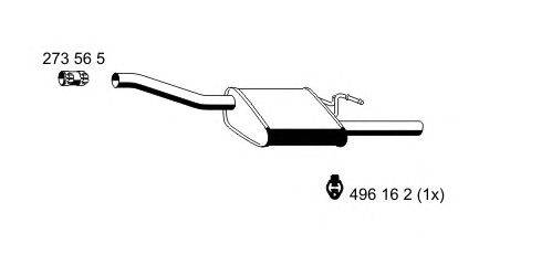 Глушитель выхлопных газов конечный ERNST 341288