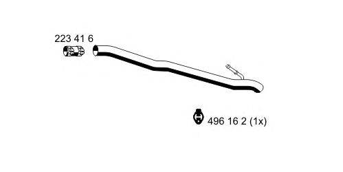 Труба выхлопного газа ERNST 341554