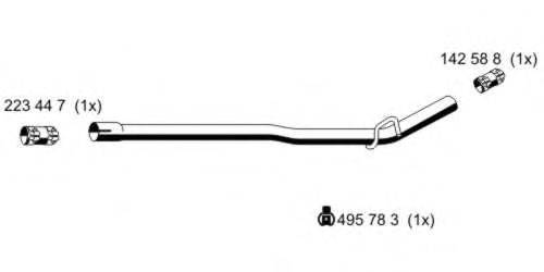 Труба выхлопного газа ERNST 522571