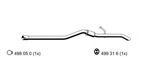 Глушитель выхлопных газов конечный ERNST 331036