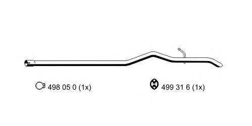 Труба выхлопного газа ERNST 331418