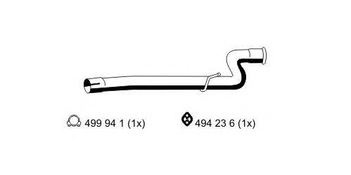 Труба выхлопного газа ERNST 331555
