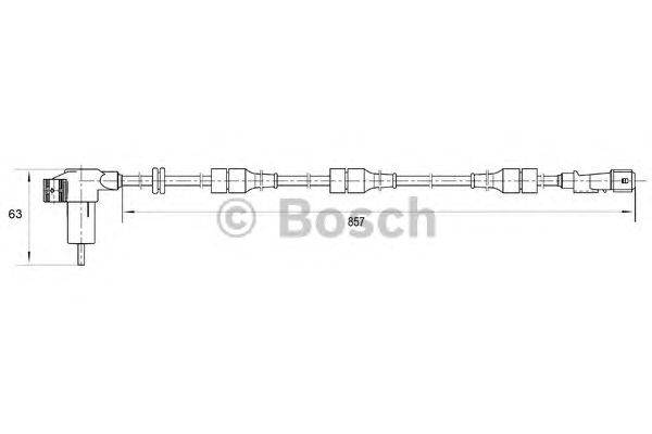 Датчик, частота вращения колеса BOSCH 0265006203