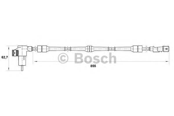 Датчик, частота вращения колеса BOSCH 0 265 006 206