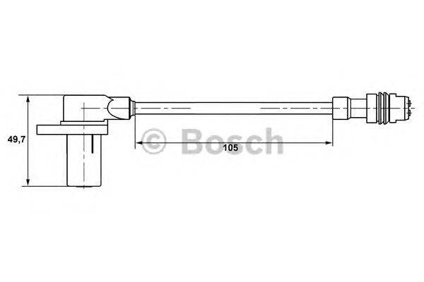 Датчик, частота вращения колеса BOSCH 0 265 006 344