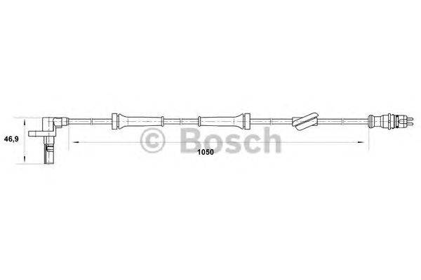 Датчик, частота вращения колеса BOSCH 0 265 007 032