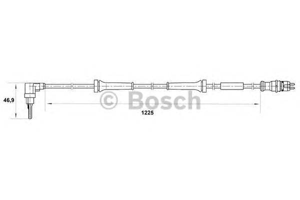 Датчик, частота вращения колеса BOSCH 0 265 007 039