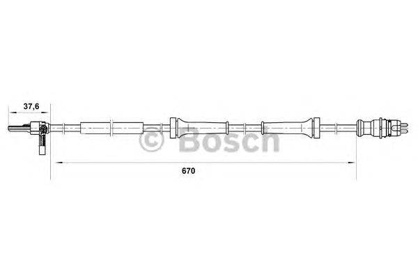 Датчик, частота вращения колеса BOSCH 0 265 007 045