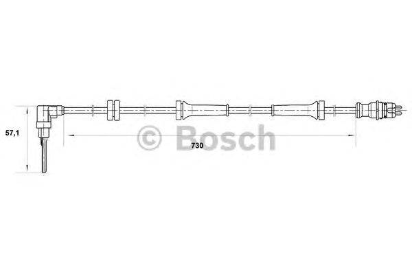Датчик, частота вращения колеса BOSCH 0 265 007 070
