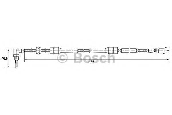 Датчик, частота вращения колеса BOSCH 0 265 007 083
