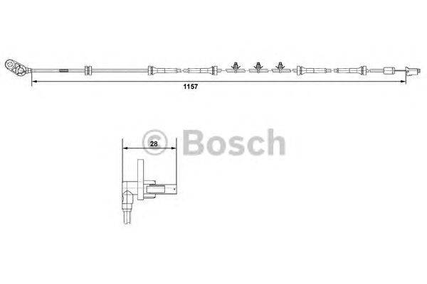 Датчик, частота вращения колеса BOSCH 0 265 007 463