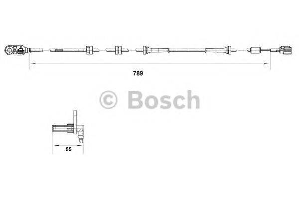Датчик, частота вращения колеса BOSCH 0 265 007 465