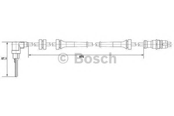 Датчик, частота вращения колеса BOSCH 0 265 007 510