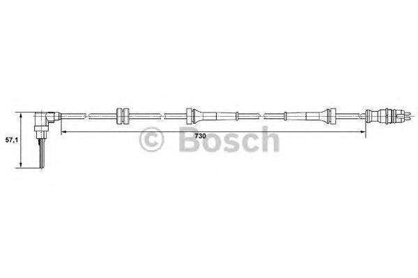 Датчик, частота вращения колеса BOSCH 0 265 007 511