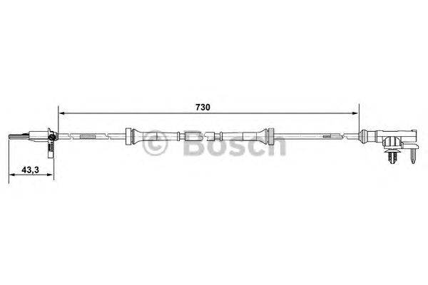Датчик, частота вращения колеса BOSCH 0 265 007 637