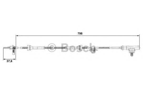 Датчик, частота вращения колеса BOSCH 0 265 007 687