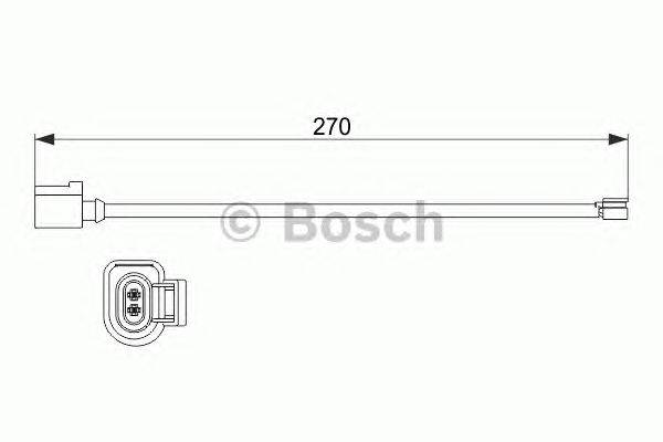 Сигнализатор, износ тормозных колодок BOSCH 1987473526
