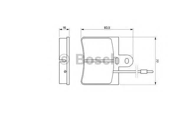 Комплект тормозных колодок, дисковый тормоз BOSCH 20667