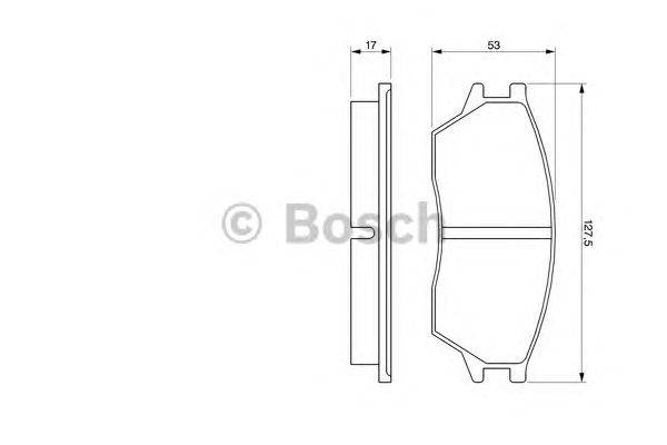 Комплект тормозных колодок, дисковый тормоз BOSCH 21523