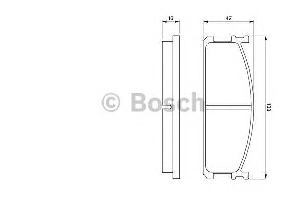 Комплект тормозных колодок, дисковый тормоз BOSCH 21115