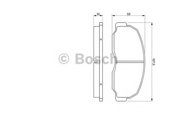 Комплект тормозных колодок, дисковый тормоз BOSCH 21243