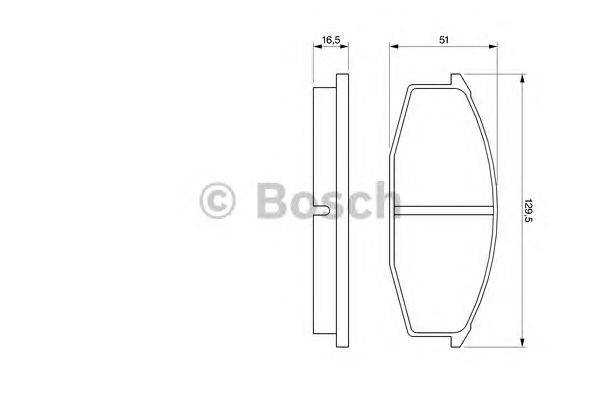 Комплект тормозных колодок, дисковый тормоз BOSCH 0986424192