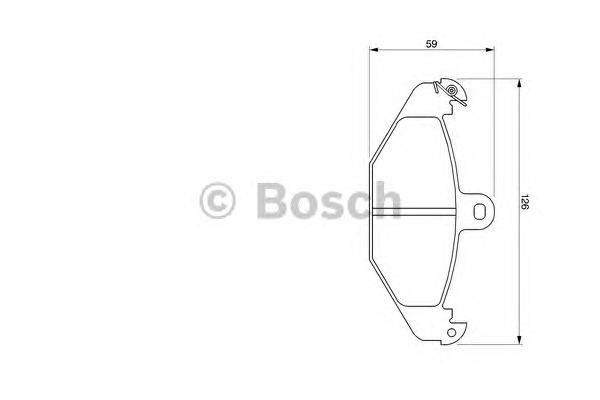 Комплект тормозных колодок, дисковый тормоз BOSCH 20410