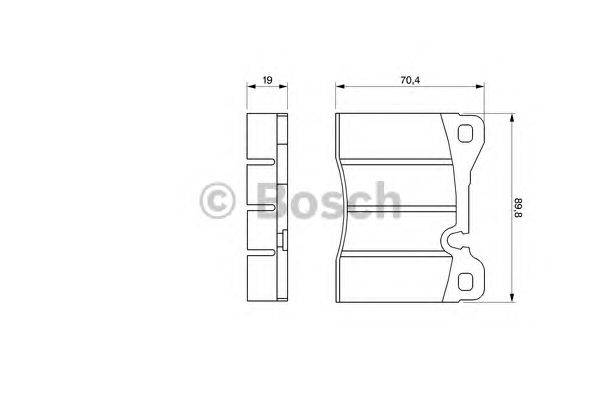 Комплект тормозных колодок, дисковый тормоз BOSCH 0 986 464 372