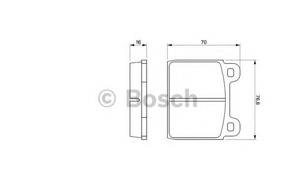 Комплект тормозных колодок, дисковый тормоз BOSCH 0986464681