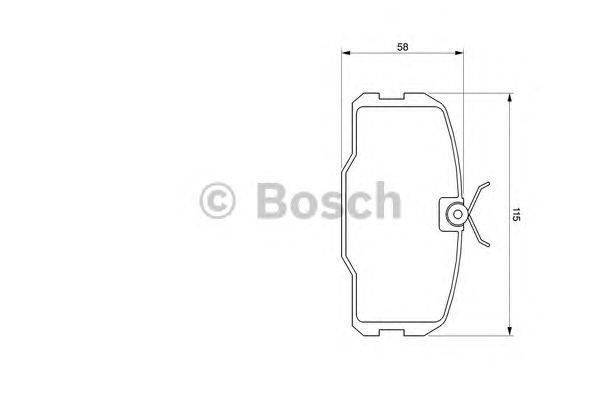 Комплект тормозных колодок, дисковый тормоз BOSCH 0 986 467 511