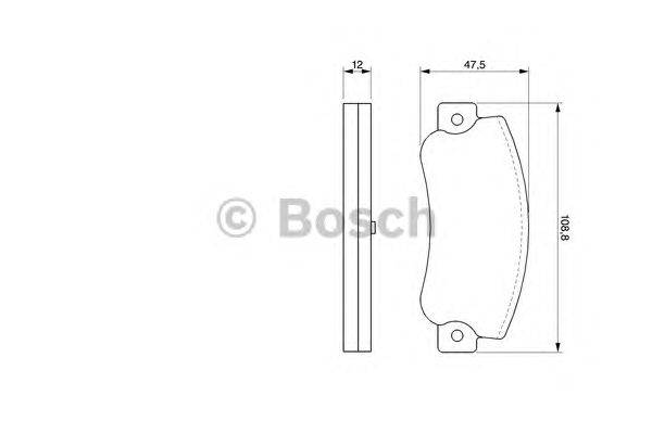 Комплект тормозных колодок, дисковый тормоз BOSCH 0986468411