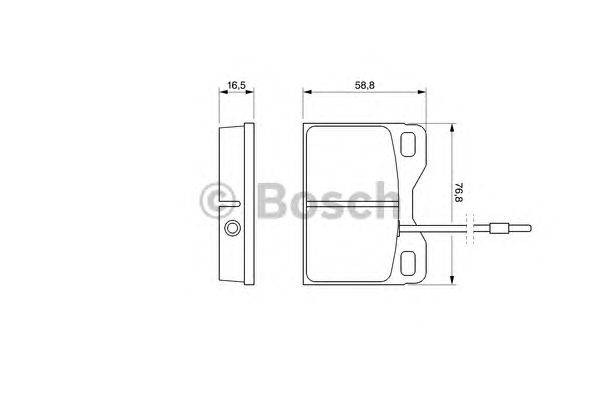 Комплект тормозных колодок, дисковый тормоз BOSCH 0 986 468 661