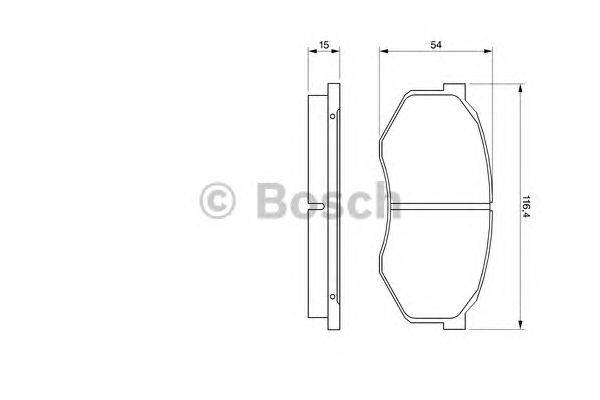 Комплект тормозных колодок, дисковый тормоз BOSCH 21318