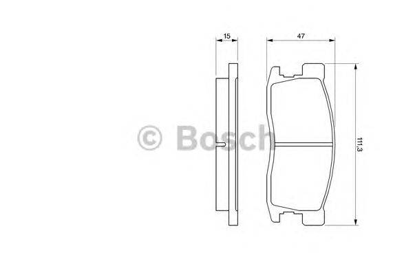 Комплект тормозных колодок, дисковый тормоз BOSCH 21367