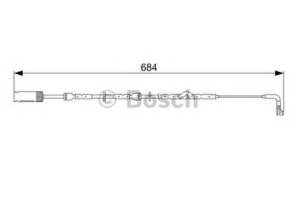 Сигнализатор, износ тормозных колодок BOSCH 1 987 473 020