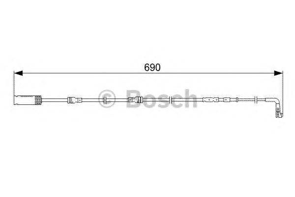 Сигнализатор, износ тормозных колодок BOSCH 1 987 473 052