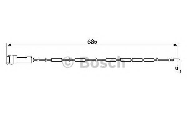 Сигнализатор, износ тормозных колодок BOSCH 1 987 474 974