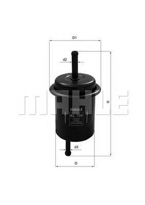 Топливный фильтр KNECHT KL 704
