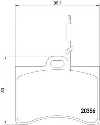 Комплект тормозных колодок, дисковый тормоз TEXTAR 20356